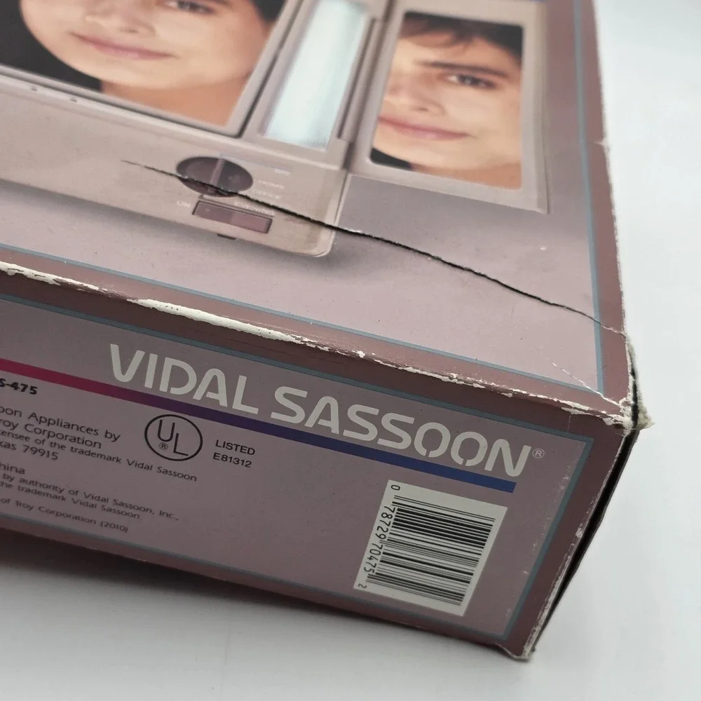 Vintage Vidal Sassoon 3 Sided‎ 4 Way Light Up Makeup Mirror Model VS475 Works